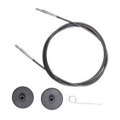 Knit Pro schwarze Seile für aufschraubbare Nadelspitzen 