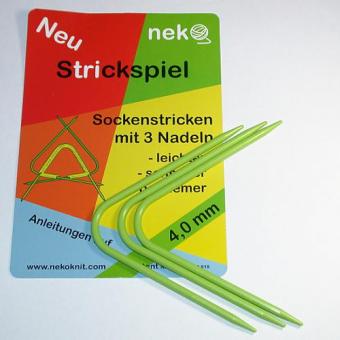 neko Strickspiel/Sockennadeln % 4,0 mm grün